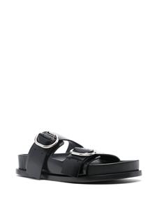 Jil Sander buckled leather sandals - Zwart