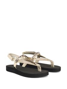 Giuseppe Zanotti Hydra metallic teenslippers - Goud