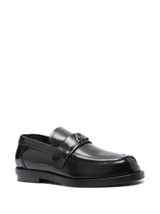 Alexander McQueen logo-plaque leather loafers - Zwart