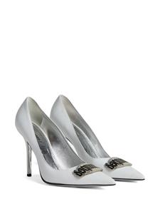 Dsquared2 100 mm leren pumps met logoplakkaat - Wit