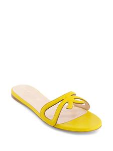 Giambattista Valli round-toe leather slides - Geel