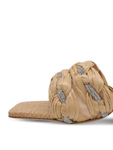 Simkhai Jena 65mm raffia mules - Bruin