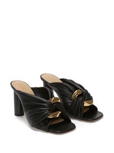 JW Anderson Corner gesmockte leren muiltjes - Zwart