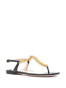 TOM FORD chainlink-strap leather sandals - Zwart