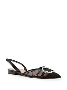 Malone Souliers Misha slingback ballerina shoes - Zwart
