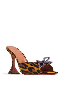 Amina Muaddi Rosie 95mm bow-detail mules - Bruin