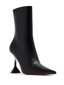 Amina Muaddi Giorgia 95mm leather boots - Zwart
