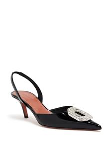 Amina Muaddi Camelia 60mm crystal-buckle pumps - Zwart