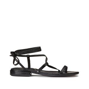 LA REDOUTE COLLECTIONS Metallic sandalen, enkellint en platte hak