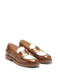 Nº21 logo-plaque two-tone loafers - Bruin