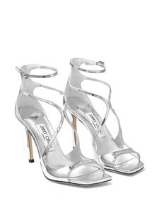 Jimmy Choo Azia 95mmm leather sandals - Zilver