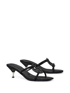 Tory Burch Miller 55mm crystal-embellished mules - Zwart