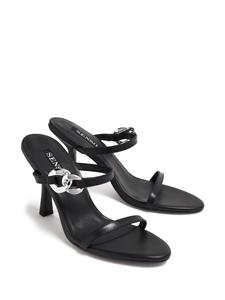 Senso Kiana 100mm ankle-strap mules - Zwart