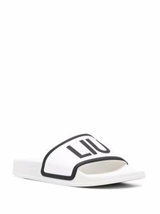 LIU JO KOS slippers met logoprint - Wit