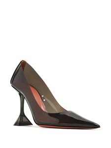 Amina Muaddi Ami Glass 95mm sculpted-heel pumps - Zwart