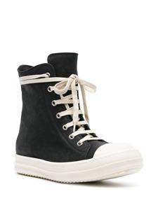 Rick Owens high-top leather sneakers - Zwart