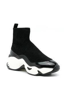Emporio Armani Sneakers met chunky zool - Zwart