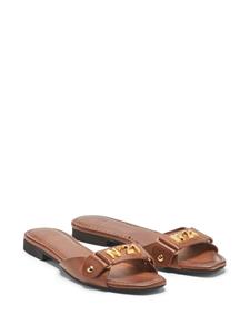 Nº21 logo-lettering leather sandals - Bruin