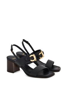 Ferragamo Gancini leren sandalen - Zwart