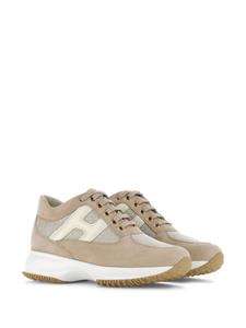 Hogan Interactive sneakers met logo - Beige