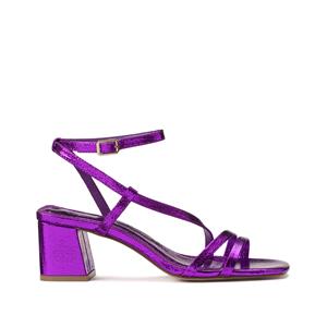 LA REDOUTE COLLECTIONS Metallic sandalen met hak, enkelbandje