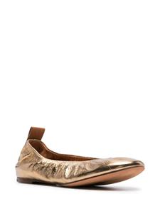 Lanvin metallic leather ballerina shoes - Goud
