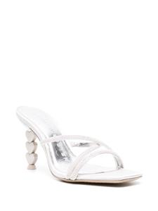 Sophia Webster Aphrodite 85mm satin mules - Wit