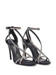 Alexander McQueen Armadillo sandalen verfraaid met kristallen - Zwart