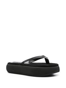 Osoi Boat leather flip flops - Zwart