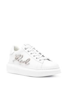 Karl Lagerfeld Kapri leather platform sneakers - Wit