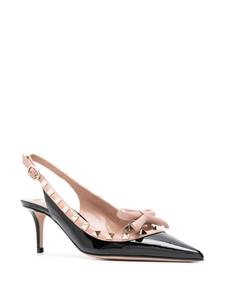 Valentino Garavani Gelakte 60mm pumps met Rockstud-detail - Zwart