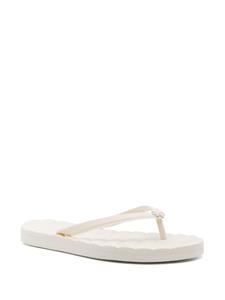 Tory Burch Tonaal teenslippers - Wit