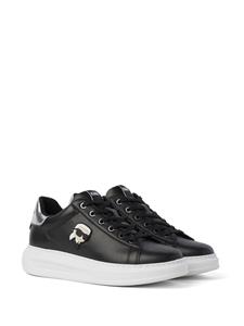 Karl Lagerfeld Kapri Ikonik leren sneakers - Zwart