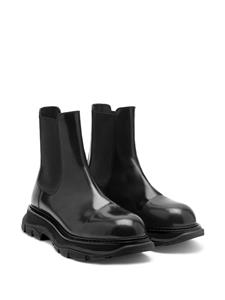 Alexander McQueen Tread leren Chelsea laarzen - BLACK/BLACK