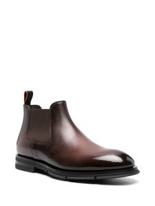 Santoni Leren Chelsea laarzen - Bruin