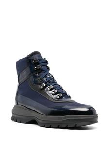Santoni Veterlaarzen met vlakken - Blauw