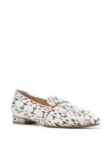 Jennifer Chamandi Loafers met slangenhuid print - Wit