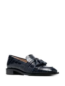 Stuart Weitzman Loafers met krokodillenleer-effect - Blauw