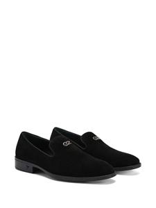Giuseppe Zanotti Imrham Logozalì suède loafers - Zwart