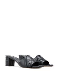 Alexander McQueen Seal 65mm leren muiltjes - Zwart