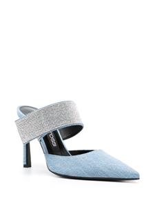 Sergio Rossi Sr Paris denim muiltjes - Blauw