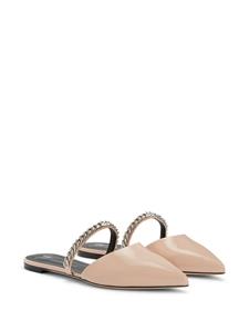 Giuseppe Zanotti Leren muiltjes - Beige
