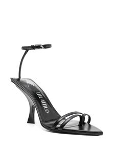 The Attico Esther leren sandalen - Zwart