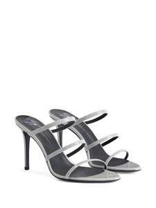 Giuseppe Zanotti Alimha 90mm leren sandalen - Zilver