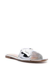 Gianvito Rossi Lucrezia lakleren sandalen - Zilver