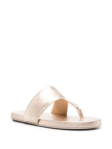 Marsèll Spanciata metallic leren teenslippers - Goud