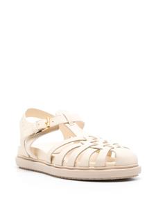 Marni Leren sandalen - Beige