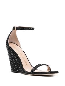 Stuart Weitzman Sandalen verfraaid met kristal - Zwart