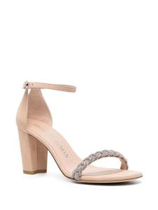 Stuart Weitzman Nudistcurve verfraaide sandalen - Beige