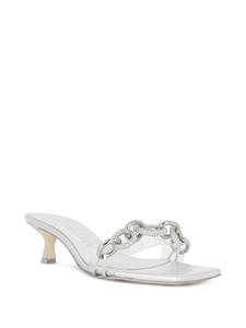 Cult Gaia Lynn metallic leather sandals - Zilver